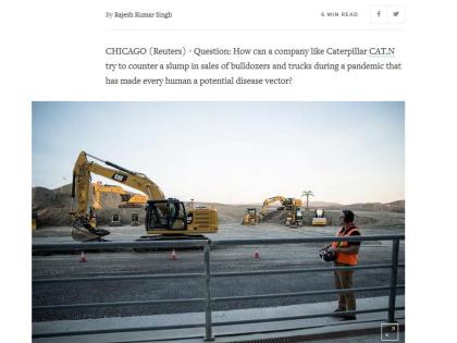 Caterpillar bets on self-driving machines impervious to pandemics